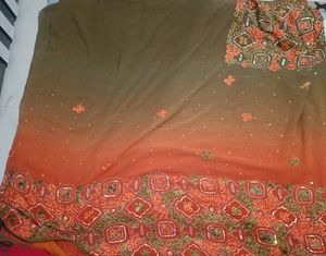 Party wear shaded Saree With Blouse