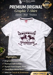 U.S. Polo Assn. White Graphic Tee