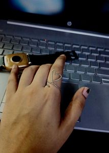 'Heart On Finger ' Adjustable Ring