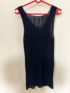 Black Crochet Tank Top