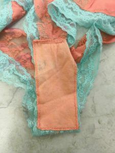 Lace Briefs - Coral &amp; Mint