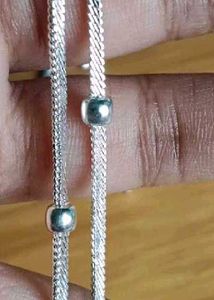 Elegant Silver Anklets with Dangling Charms
