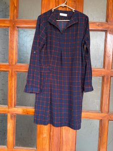 Chic Plaid Long Sleeve Dress