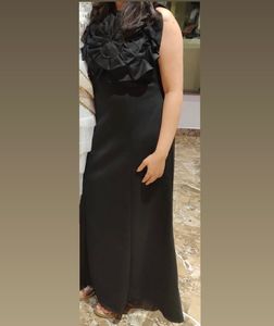 Elegant Black Off-Shoulder Maxi Dress