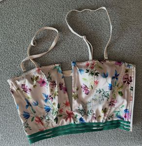 Floral Print Corset Bra Top