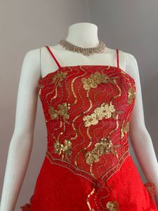 NO DISCOUNT Red Embellished Gown