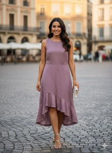 Elegant Lavender Midi Dress