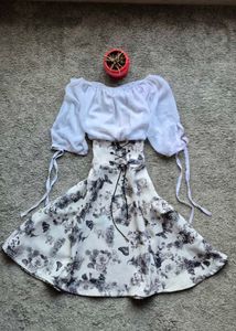 Goth Floral Corset Dress