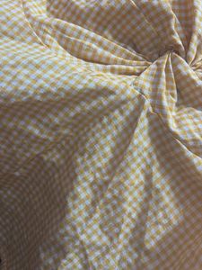 Yellow Gingham Twist Halter Top