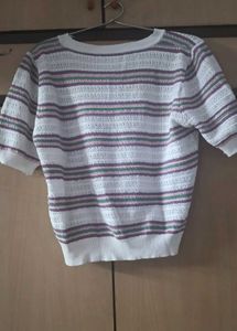 Striped Knit crochet Top🌈