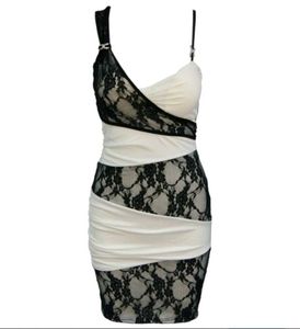 Stunning Lace &amp; White Bodycon Dress