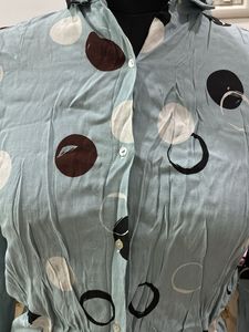 Stylish Polka Dot Button-Up Shirt