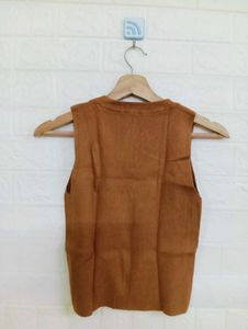 Stylish Women's Brown Sleeveless Top