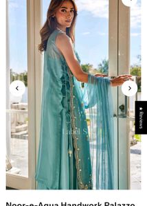 Turquoise Silk Ethnic Dress