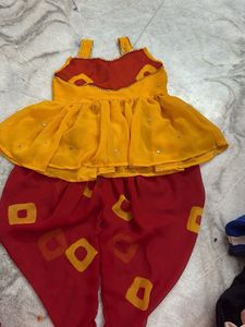 Red &amp; Yellow Dhoti Pants