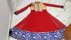 Elegant Red & Gold Anarkali