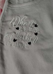 Cute Embroidered Grey Jeans