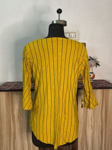 Yellow Striped Kurta
