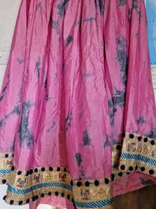 TIE &amp; DYE PINK LEHNGA