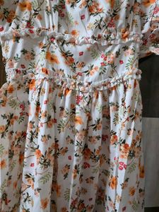 Floral Print Square Neck Dress