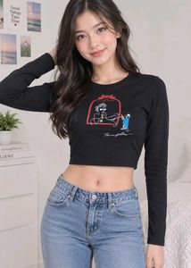🇰🇷 Unique Graphic Print Long Sleeve T-Shirt
