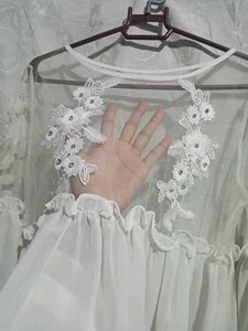White Floral Top
