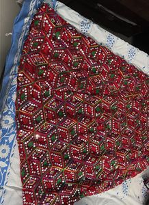 Red Sequin Ethnic skirt