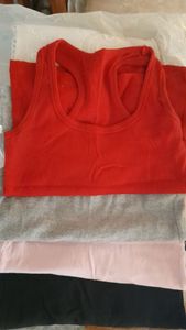 Forever 21 melange grey pencil skirt with combo of 4 racerback tank tops