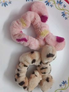 Fuzzy Scrunchie Set