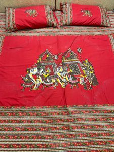 Red Elephant Procession Print sheet