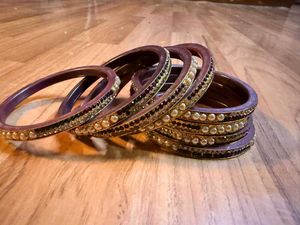 Set of Bangles with Pearls &amp; Stones price -