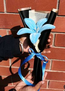 Beautiful Blue Artificial Flower Bouquet
