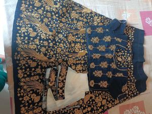 Exquisite Navy Blue Embroidered Lehenga Choli