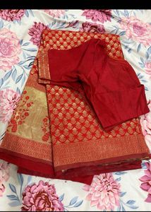 Vibrant Silk Saree with Blouse