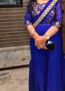 Elegant Blue Top, With Skirt & Dupatta