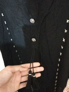 Embroidered Black Kurta