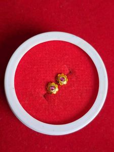 Gold  Flower Stud Earrings