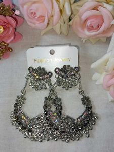 Oxidized Jhumka Earrings