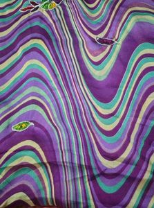 Vibrant Purple Abstract Print Saree