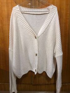 Cozy Cream Knit Button-Up Cardigan