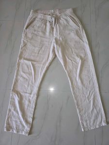Comfortable Beige Linen Pants