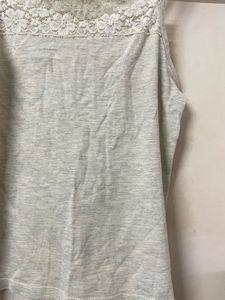 Light Grey Camisole with Lace Detail