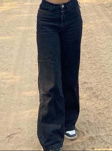 Black Wideleg Jeans