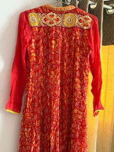 Stunning Red Floral Ethnic Gown