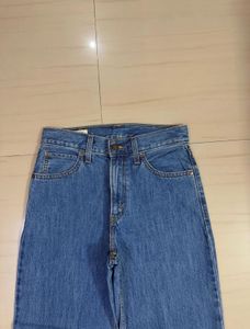 Vintage Wide Leg Blue Denim Jeans
