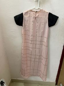 Pantaloons Elegant Black &amp; Pink Dress/kurti