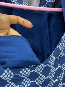Elegant Blue bandhni Printed Ethnic Gown