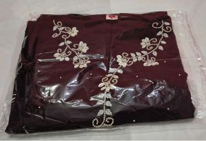 Elegant Purple Embellished Kaftan Gown