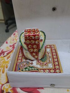 Marble Ganesha With Chauki