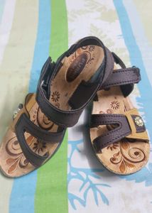 Purma Brown Fancy Sandals for Girls (Size 8)